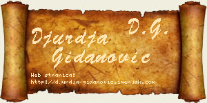 Đurđa Gidanović vizit kartica